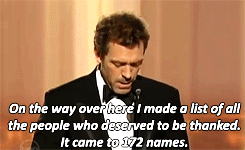 stedelasso:  Hugh Laurie + Acceptance Speeches