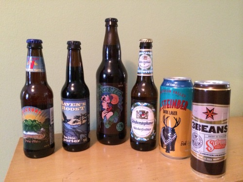 December Beer of the Month pickup from Red White & Bleu in Falls Church, Va.
From left: Headwaters pale ale (Victory Brewing, Downington, Pa.), Raven’s Roost Baltic porter (Parkway Brewing, Salem, Va.), Magella Belgian dark abbey ale (Parkway...