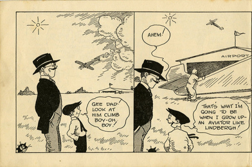 vculibraries:A little boy dreams of flying in this promotional comic strip by “Steve.”Edgar F. “Stev