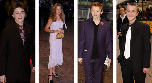 potribugods:10 Years Of Harry Potter Premieres(x)thank god somebody started picking out your clothes