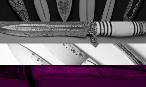aestheticlgbtq: Asexual, Demiromantic, Bisexual, and Queer Knife Flags for AnonRequests are Open ~!