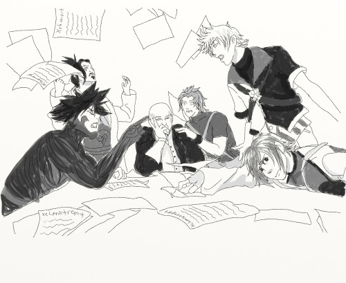 keyblademermaiden:  I couldn’t resist draw the squad 