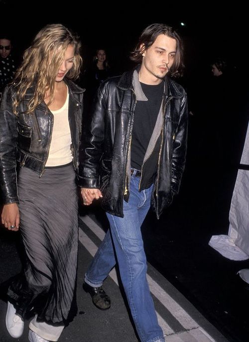 90sjunction:Johnny Depp and Kate Moss, 1995