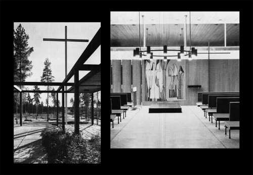 Chapel and cemetery in JärvenpääJärvenpää, Uusimaa, Finland; 1950sTarja + Esko Toivainen (chapel arc