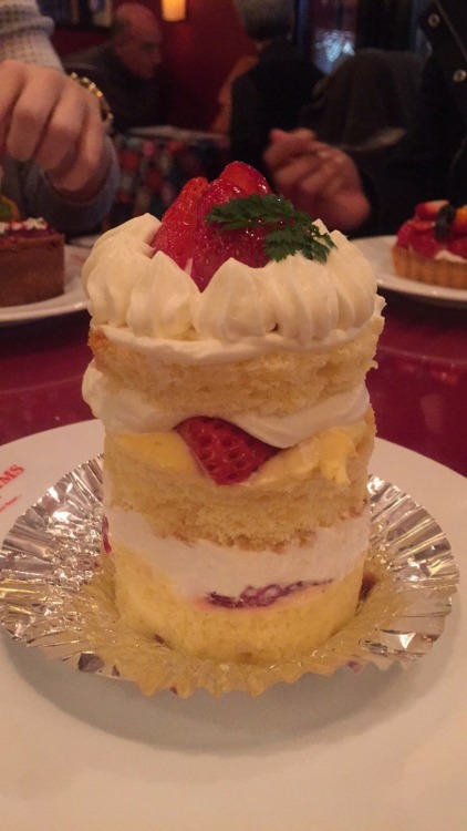 Strawberry shortcake (i think) at Cafe Reims in Kyoto!