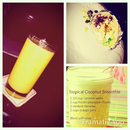 Dinner wit my family, &ldquo;Cinco de Mayo&rdquo; style lol Chipotle and homemade smoothies. #cincod