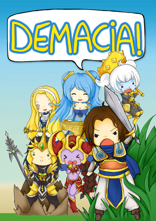 iambivalenc3:DEMACIA! fanzine frontpage by *linkitty