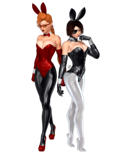 petercottonster:Bunnygirl Sunday! So in preperation for my pal Idelacio’s bunnygirl sunday, I decided to take a break from Zatanna and put my two Wayward Lost girls in bunnygirl outfits!In the future its a major holiday! Everyone takes the time out