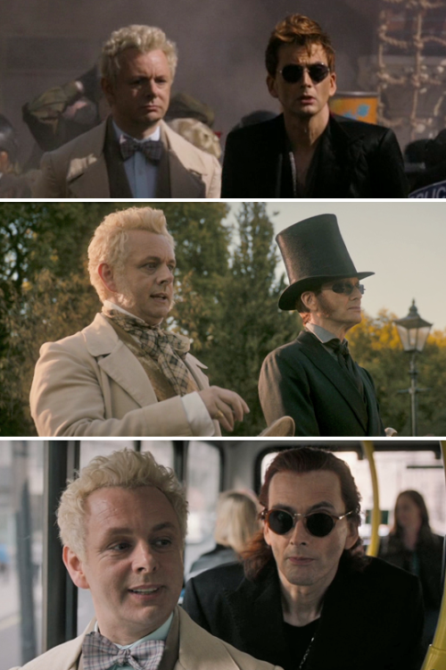 mizgnomer:  Crowley is almost always to Aziraphale’s left(except when driving the Bentley)Good OmensBonus –  Not to make a long post even longer, but also: