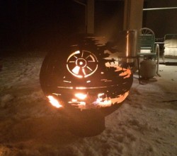 archiemcphee:  Redditor Bandia5309 has an awesome grandfather. He’s a metalworker who, at the age of 84, is still happily working on custom welding projects. For Christmas he made his grandchildren this geektastic Death Star Fire Pit using two defective