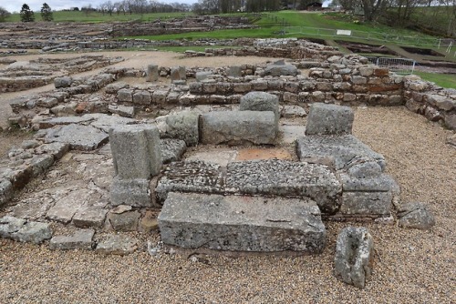 Dolichenum or Temple to Jupiter Dolichenus at Vindolanda Roman Fort, Northumberland, 29.4.18.This te