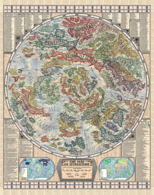 everything4writers:  A 17-Year-Old Artist Created This Incredible Map Of LiteratureVia Buzzfeed