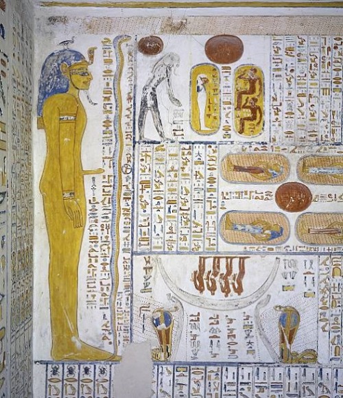 grandegyptianmuseum: Detail of a wall painting from Illustrated Book of Gates and Book of Caverns, p