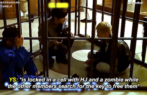 Yeosang Begged Wooyoung To Save Him From The Terrifying Zombie Trying To Eat Him.meanwhile Wooyoung,