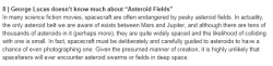 ronaldmackinnon:  susiebeeca:  Yes, but…. didn’t an entire planet just get Death Star’d to smithereens mere moments before their arrival? Wouldn’t that cause a huge, crowded obstacle course? Astrophysics geeks, help me out here! :/  They’re