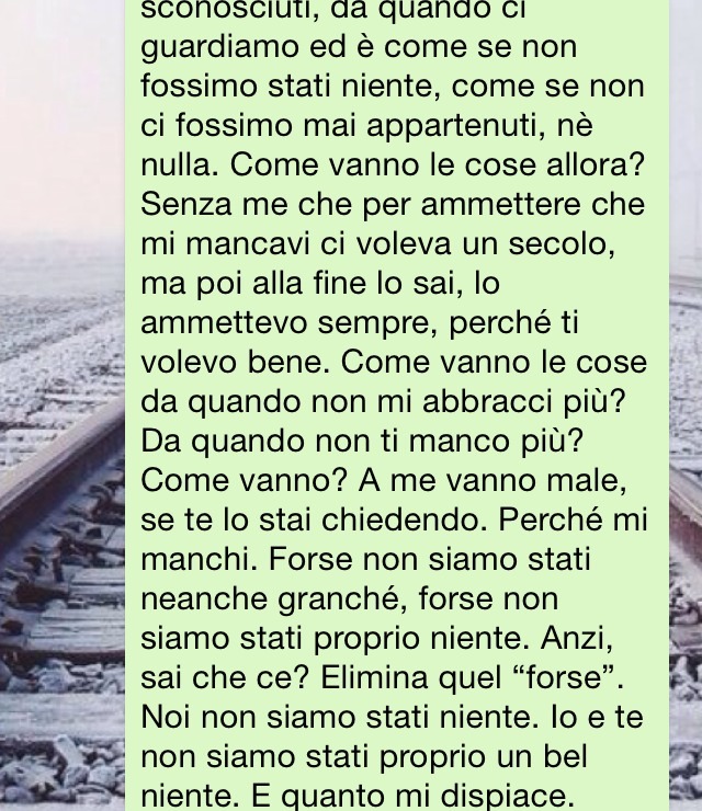 promettimiditornare:  “So soltanto che a volte i ricordi fanno mancar l’aria”