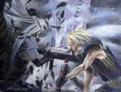 finalfantasycentral:  Clash - Cloud and Sephiroth [via]