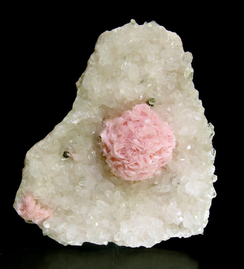 Quartz with Rhodochrosite Rosette - Romania