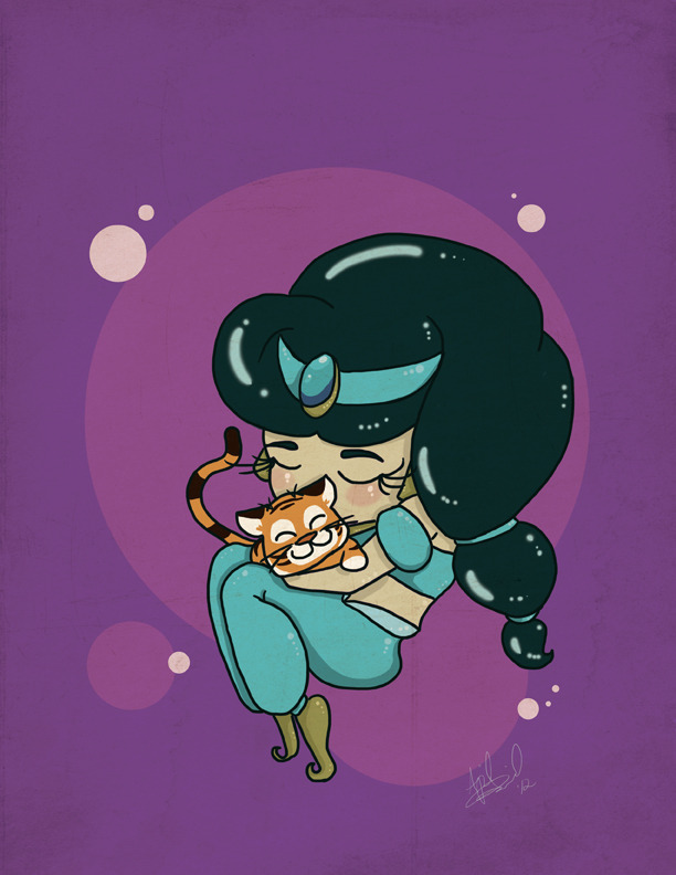 wonderhawk:  girlsbydaylight:  Chibi Disney Princesses by aprilmdesigns  Cuddle