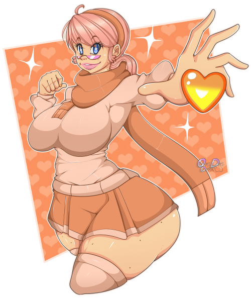 oki-doki-oppai:    A gift for my friend :nimmi-tan She kinda reminded me of Vivi from mystery skulls so i drew her in the outfit but with the same colour as her hair :’D  Like my work? Feel free to watch me :’D  