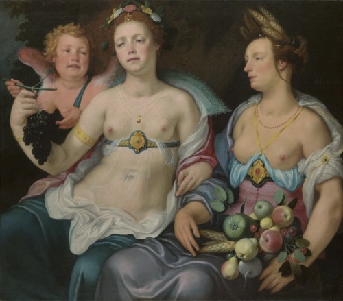 Venus, Cupid and Ceres, Cornelis Cornelisz., 1604, Art Institute of Chicago: European Painting and S