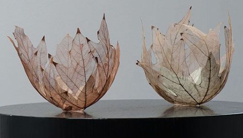 littlelimpstiff14u2: Beautiful Leaf Bowls Made From Real Leaf Skeletons by Kay Sekimachi Ethereal bo
