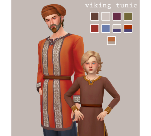 vroshii:Viking tunicA mesh edit of one of the full-body outfits that came with City living. It&rsquo