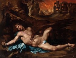 hadrian6:  Prometheus bound. 1590-98. Gregorio Martinez. Spanish. 1547-1598. oil on canvas.      http://hadrian6.tumblr.com 