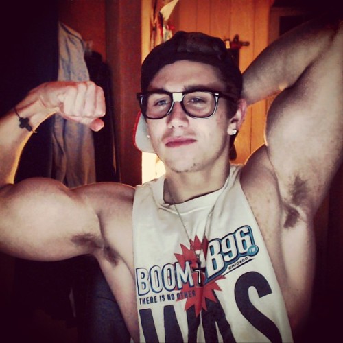 Hot muscled nerd.