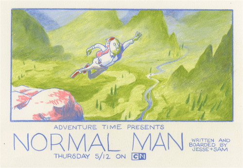 gingerlandcomics:  new ep new ep   promo by writer/storyboard artist Sam AldenNormal Man premieres Thursday, May 12th at 7:45/6:45c on Cartoon Network