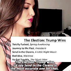 dailyphillipasoo:We are describing Trump’s White House using musical theatre songs.