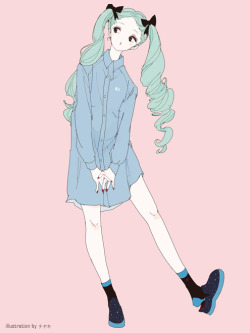 vocaloidpics:  The Japanese fashion company PIIT is collaborating with Crypton Future Media to bring us Hatsune Miku- inspired clothing for their fall line! PIIT takes elements from Miku and incorporates them into their clothing that’s perfect for casual