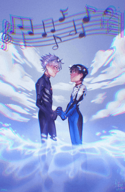 faeee:this week is kaworu and shinji!! my bois