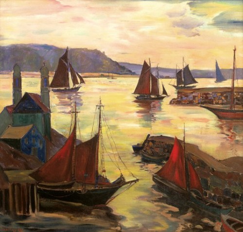 wonderingaboutitall:Red Sails In The Sunset - Fern Isabel Coppedge