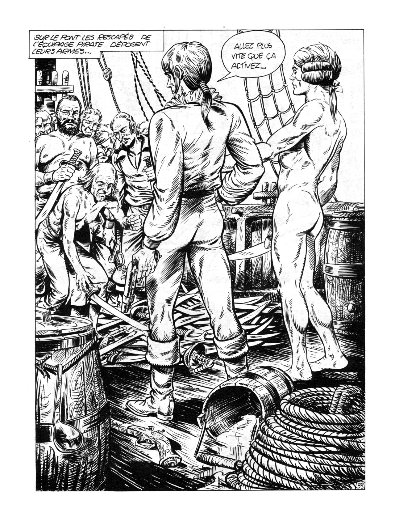 unclelucas:  agracier:  2 pages from a comic about the days of ships of wood and