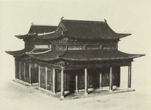 booksnbuildings:Model of the former synagogue of Kaifeng, China. Built in 1163, it was destroyed i