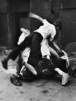 jonyorkblog:  Unkown photographer, courtesy of Getty ImagesGroup of Boys Fighting in a Heap, circa 1950 Popular for its use on 3 Doors Down’s Duck and Run single cover 