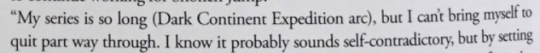 ♥ — Honestly I'm 99.9% sure that Dark Continent Arc