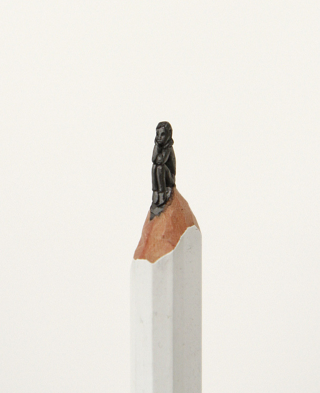exhibition-ism:  Diem Chau&rsquo;s miniature pencil and crayon sculptures. 