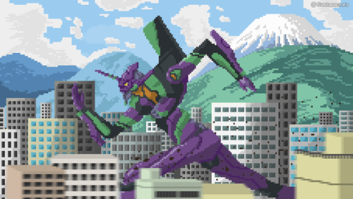 gustavocrata:  EVA-01 fanart in a 1080p pixelart, hope you like it :)link to full-HD res http://imgur.com/a/qJQdU