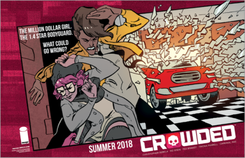 Today at Image Expo, our new creator owned book was announced!  CROWDED is a near-future road-trip t