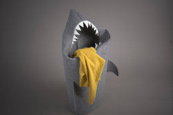 ianbrooks:  Shark Felt Laundry Hamper by Jolanta