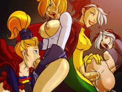 rule-thirtywhore:  Futa gangbang. - Futa