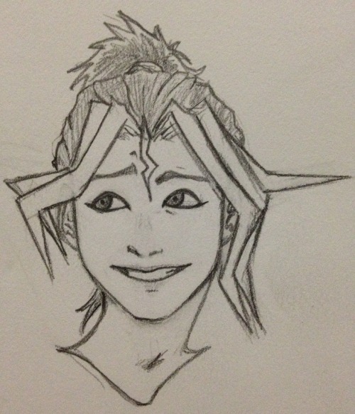 And now, Yugi in my old style! uwuOnce again, with his hair pulled back into a ponytail because A) h