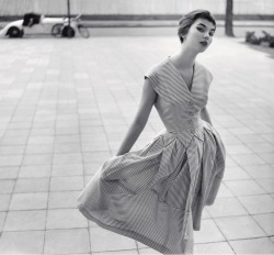 alwaysbevintage:  📷Model Biene wearing a summer dress photographed by F.C. Gundlach, Hamburg, 1955 