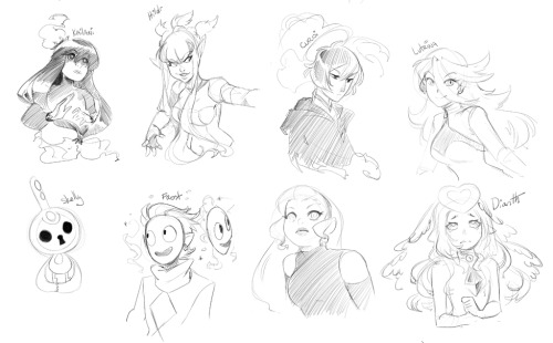 Bunch of character doodles from Twitter!