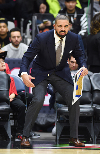 fordrizzydrake:    Drake attends the 2016 NBA All-Star Celebrity Game at Ricoh Coliseum on February 12, 2016 in Toronto, Canada.  