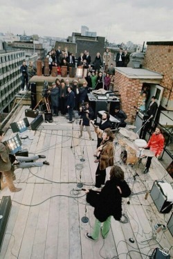 folkrockfreak:The Beatles on the rooftop