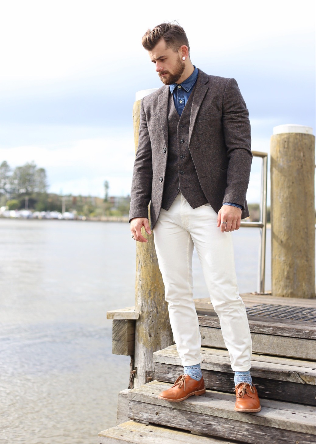 bangarangblog:  blazervestshirtpantsshoes (similar)socks
