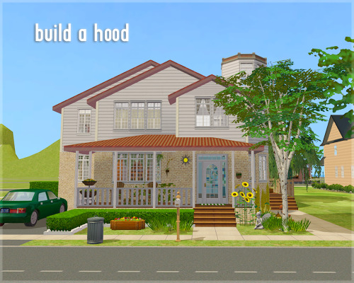 alienpod:A couple of lots I built for our @build-a-hood project! First up is a residential lot on a 